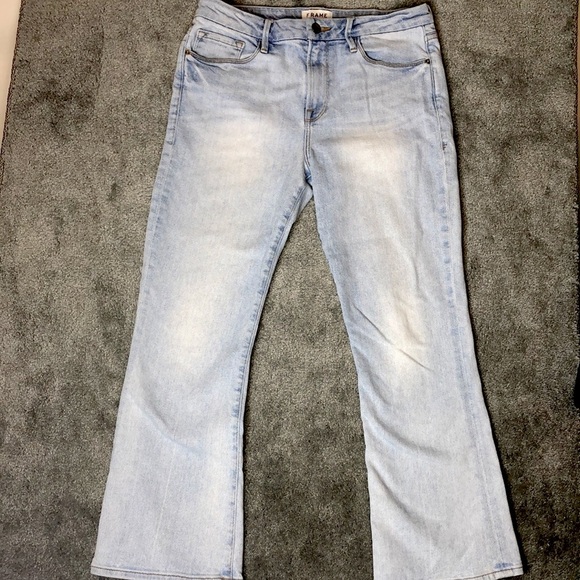 Frame Denim Le Crop Mini Boot Jean Sz 29 Adeline. Light Wash Casual Classic Chic - Picture 13 of 13